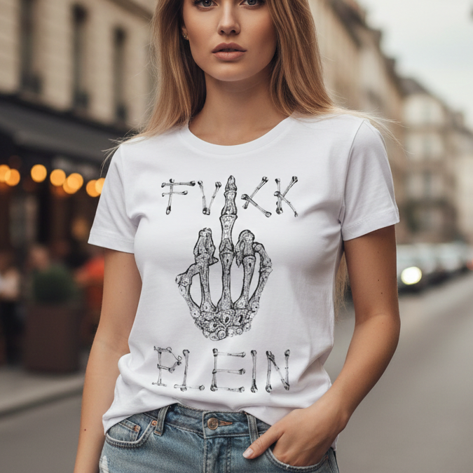Тениска със златен принт - OTH19