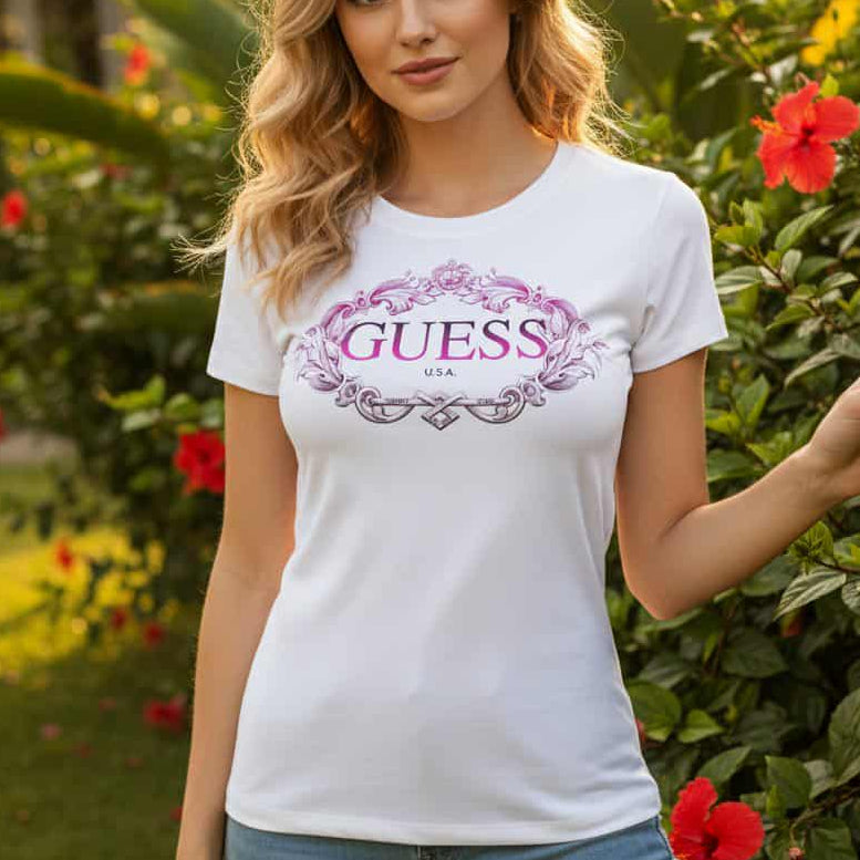 Тениска с принт GS2053 - FashionVibe