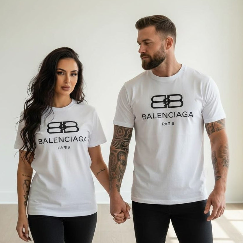 Тениски за двойки с велурен принт 57 - FashionVibe