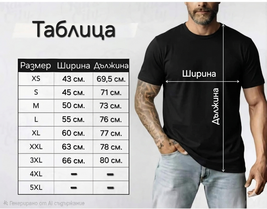 Мъжка тениска Black on Black 100 - S размер