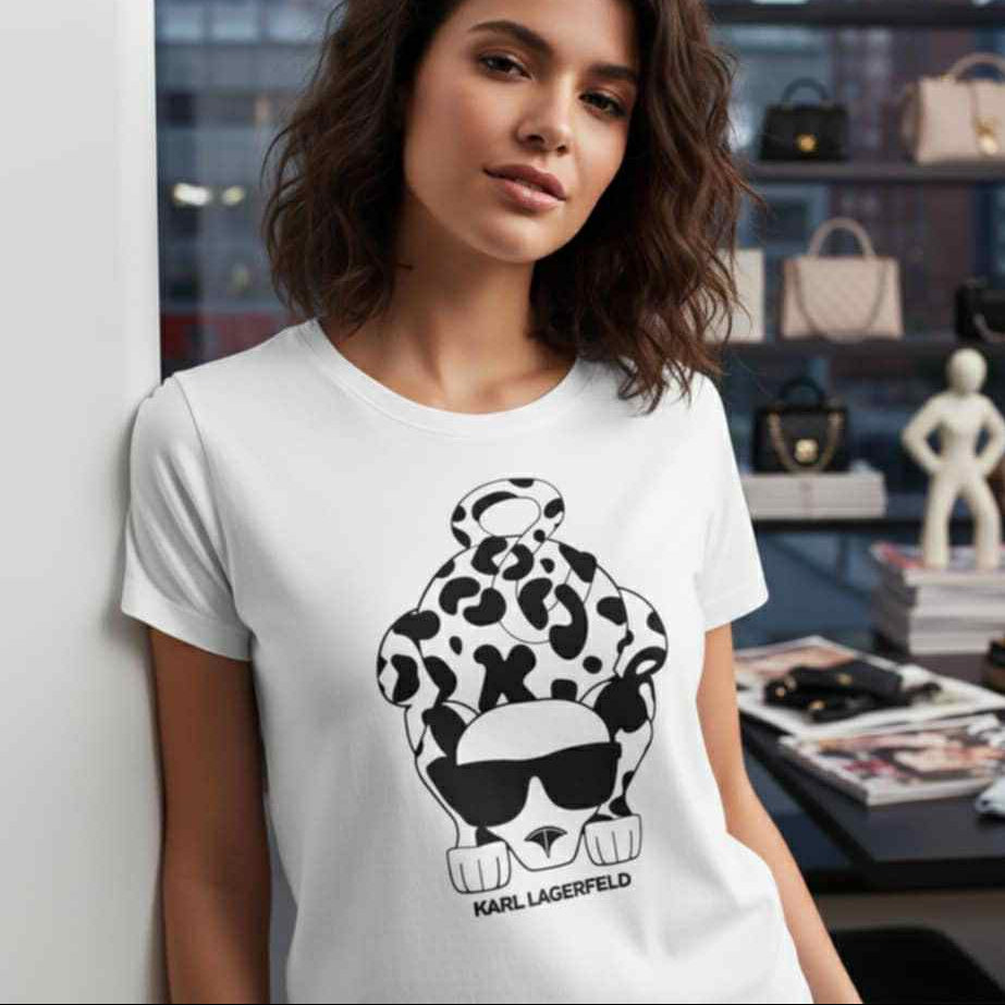Тениска с принт KL04 - FashionVibe