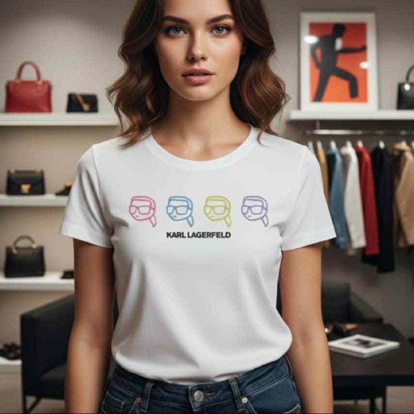Тениска принт KL22 - FashionVibe