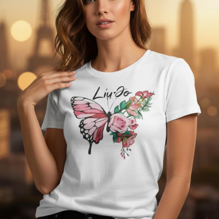 Тениска с принт LJ3021 - FashionVibe