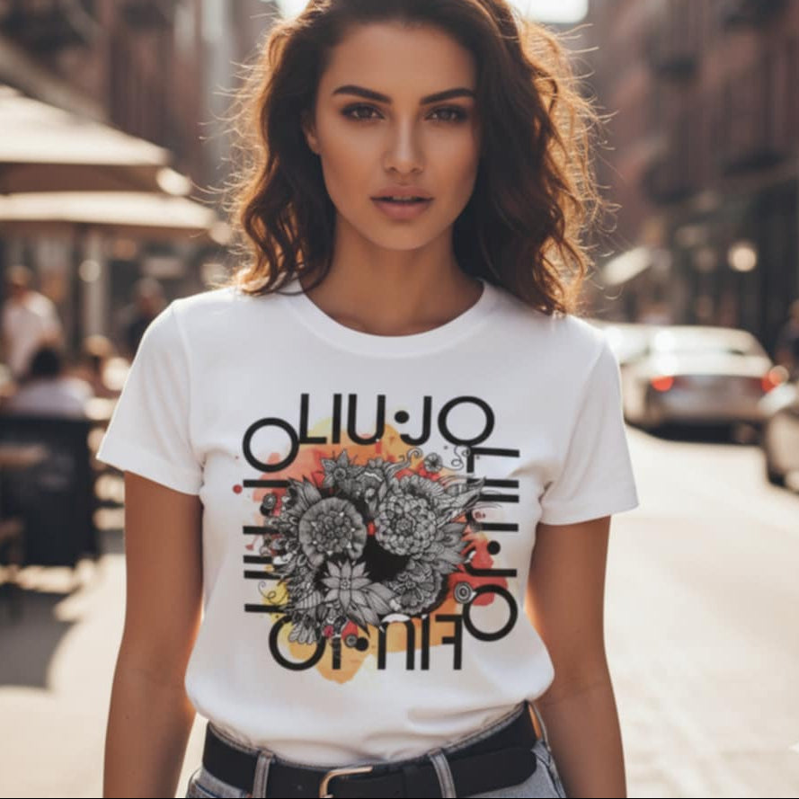 Тениска с принт LJ3061 - FashionVibe
