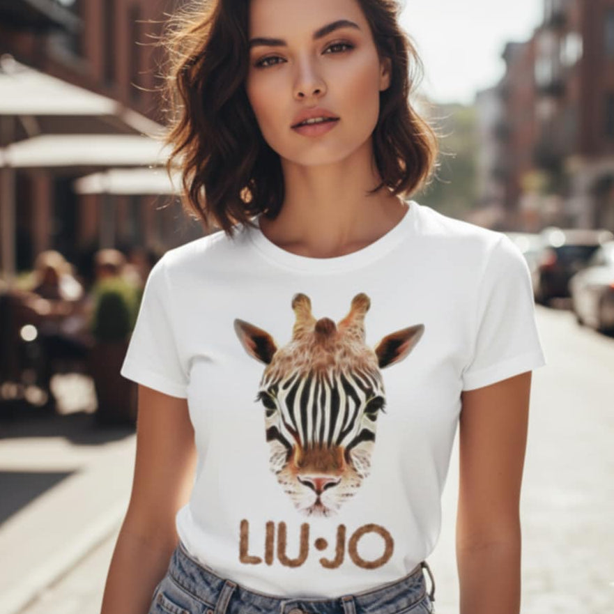 Тениска с принт LJ3067 - FashionVibe