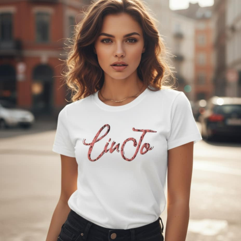 Тениска с принт LJ3089 - FashionVibe